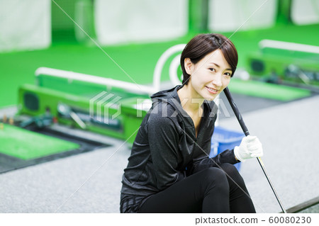 Golf golf school fitness gym woman Golf golf school fitness gym woman 60080230