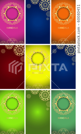Background template with mandala designs 60080451