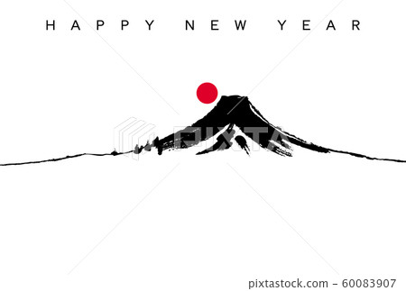 New Year's card material Mt. Fuji Material used all year 60083907