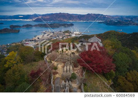 Shiratakiyama 500 Rahan, Hiroshima Prefecture Innoshima (aerial photography by drone) 60084569