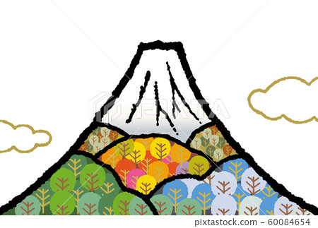 New Year's card material Mt. Fuji Material used all year 60084654