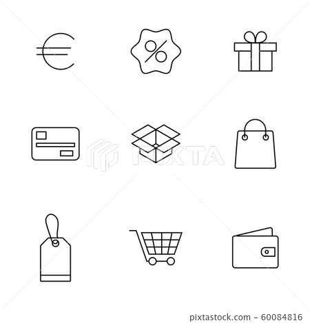 Set of finance and shopping icons, vector Set of finance and shopping icons, vector 60084816