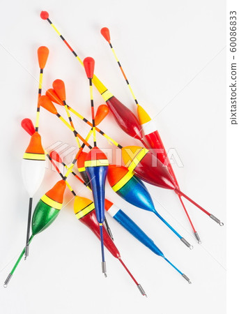 Fishing floats isolated on the white Fishing floats isolated on the white 60086833