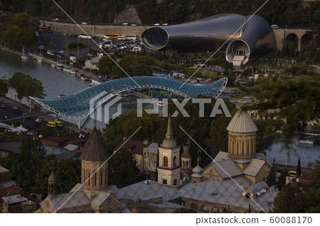 Panoramic view of the center of Tbilisi, October 60088170