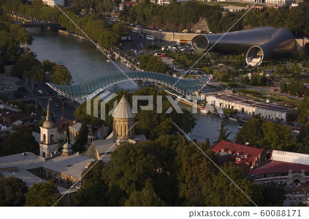 Panoramic view of the center of Tbilisi, October 60088171