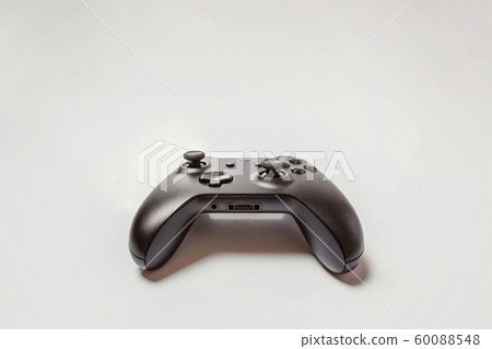 Black joystick on white background Black joystick on white background 60088548