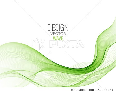Vector smooth green wave background Abstract wave background 60088773
