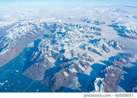 Denmark Greenland Greenland landscape with glaciers and snow 60089091