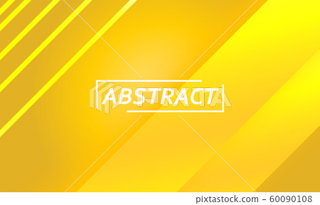 Fluid shapes. Yellow 3D background. 60090108