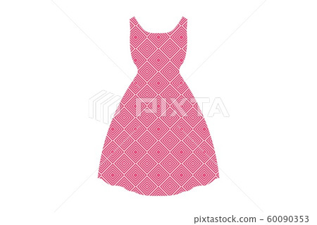 pink dress isolated on white background - Stock Illustration [60090353 ...