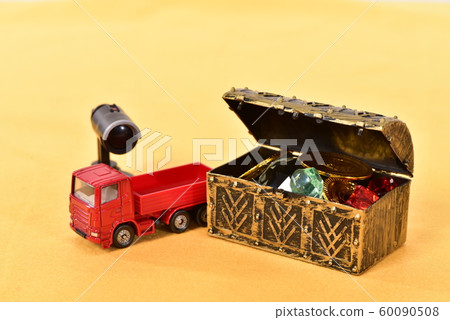 Surveillance camera and truck and treasure chest Surveillance camera and truck and treasure chest 60090508