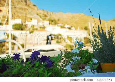 Beautiful view on island Hydra, Greece. Beautiful view on island Hydra, Greece. 60090864