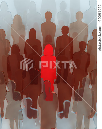 CG 3D插圖3D設計剪影網絡影響者流行性感冒 60091922