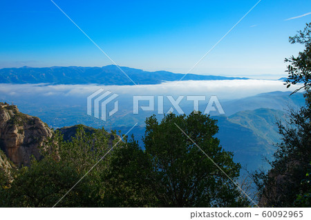 Montserrat rocks and sea of clouds 60092965