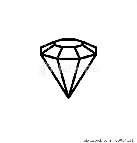 Diamond outline icon, modern minimal design style. vector illustration. Vector gemstone thin line Diamond outline icon, modern minimal design style. vector illustration. Vector gemstone thin line 60094131
