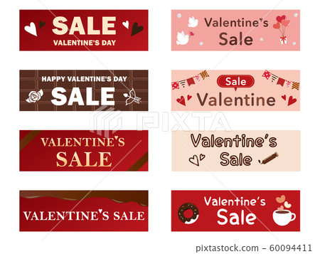 Valentine web banner design set 60094411