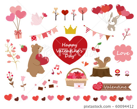 Cute valentine illustration material Cute valentine illustration material 60094412