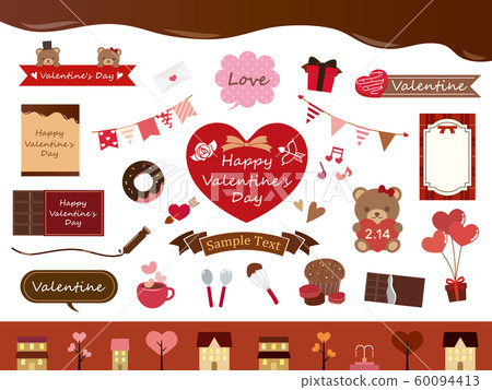 Cute valentine illustration material 60094413