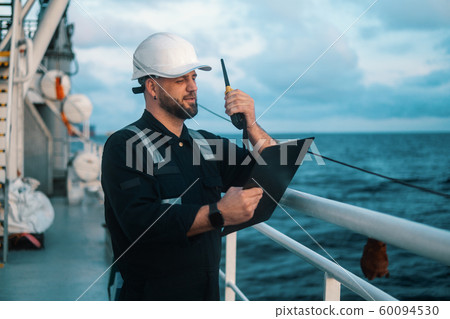 Marine Deck Officer or Chief mate on deck of offshore vessel or ship Marine Deck Officer or Chief mate on deck of offshore vessel or ship 60094530