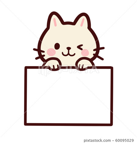 Cat character with message card 60095029