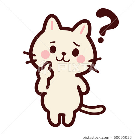 Cat character who feels doubt - Stock Illustration [60095033] - PIXTA