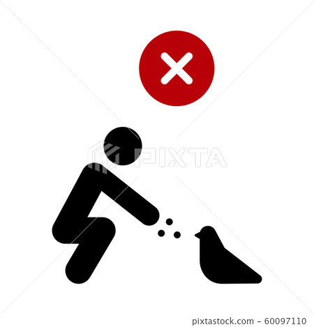 Do not feed the bird sign 60097110