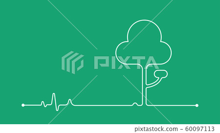 Alive pulse tree concept background 60097113