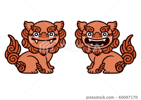 沖繩shisa變形矢量 60097170