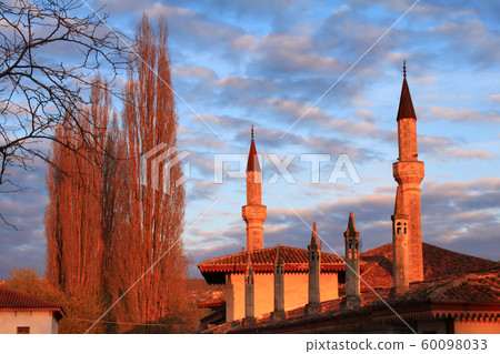 Khan's Palace - Hansaray- view in town of Bakhchisaray. Crimea, Ukraine. Khan's Palace - Hansaray- view in town of Bakhchisaray. Crimea, Ukraine. 60098033