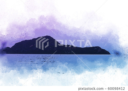 Abstract colorful soft wave water sea watercolor illustration painting background. Abstract colorful soft wave water sea watercolor illustration painting background. 60098412