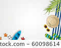 Summer vacation accessories with tropical palm 60098614