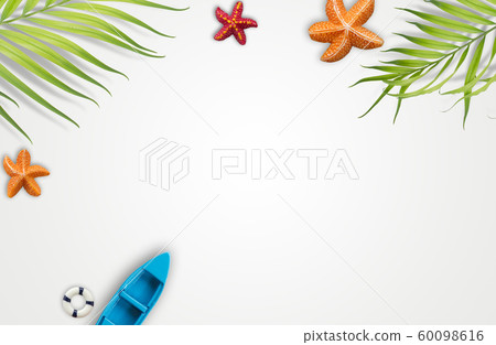Summer vacation accessories with tropical palm 60098616