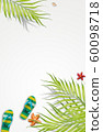 Summer holiday background, travel concept. 60098718
