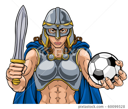 Viking Trojan Celtic Knight Soccer Warrior Woman 60099328