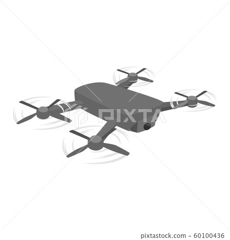 無人機的插圖。徘徊在空中攝影的無人機。 60100436
