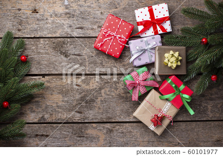 Christmas background with gift boxes 60101977