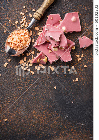 Pink or ruby chocolate, trendy food Pink or ruby chocolate, trendy food 60102232