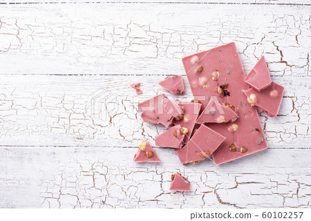 Pink or ruby chocolate, trendy food Pink or ruby chocolate, trendy food 60102257