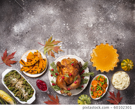 Thanksgiving Day traditional festive dinner 60102301