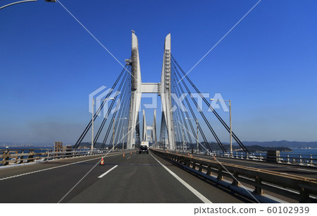 牟呂橋 Seto Ohashi Line (Iwagurojima Bridge, - Stock Photo