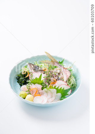 Assortment of sea bream and sea bream sashimi 60103709