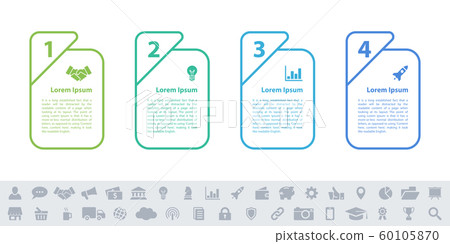 Business infographic design template - 4 steps - Stock Illustration ...