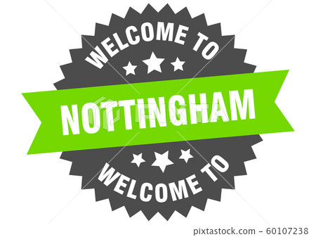 Nottingham sign. welcome to Nottingham green Nottingham sign. welcome to Nottingham green 60107238