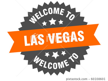 Las Vegas sign. welcome to Las Vegas orange 60108601