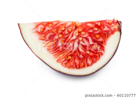 Fresh fig slice fruit isolated on white background Fresh fig slice fruit isolated on white background 60110777