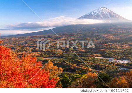《Yamanashi Prefecture》Mt.Fuji and Koyodai in autumn 60111762
