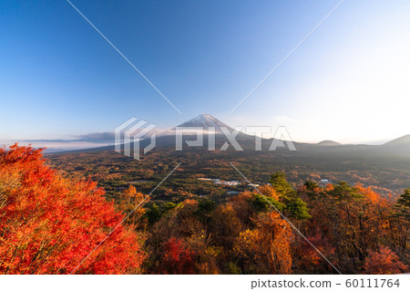 《山梨縣》秋天的富士山和光代台 《山梨縣》秋天的富士山和光代台 60111764