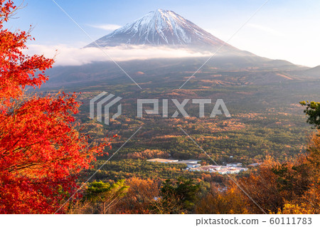 《山梨縣》秋天的富士山和光代台 《山梨縣》秋天的富士山和光代台 60111783