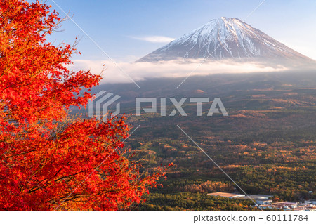 《山梨縣》秋天的富士山和光代台 《山梨縣》秋天的富士山和光代台 60111784