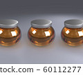 Glass honey Jars on sphere 60112277
